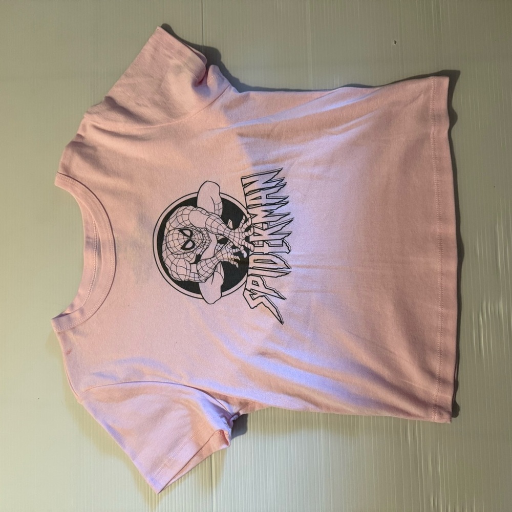 Marvel Pink Short Sleeve Tee with Graphic Design